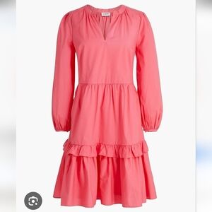 J.Crew Poplin Tiered Mini Dress